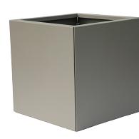 Bloembak vlak poedercoat taupe 60x60x60
