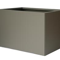 Bloembak vlak poedercoat taupe 60x90x60