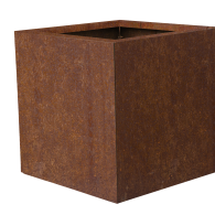 Bloembak vlak corten 60x60x60