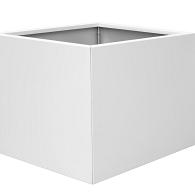 Bloembak vlak poedercoat wit 90x90x60