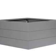 Bloembak poedercoat taupe 270x270x42
