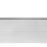 Bloembak poedercoat wit 180x60x56