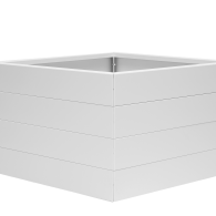 Bloembak poedercoat wit 90x90x56