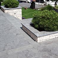 Afdekplaat blue moon honed 100x30x4 cm. gezoet met facet + waterkering