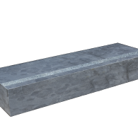 Traptrede blue moon antislip 15x35x100 cm. Gezoet met facet + antislipstrook