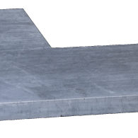 Hoek vijv, blue stone linea 50/20x50x3cm