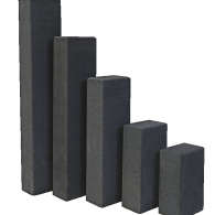 Betonpalisade 12x18,5x60 zwart