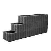 Kubusflor zwart 40x30x25cm