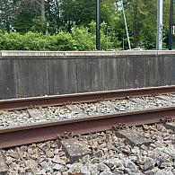 Keerwand gebruikt 130x60x65 Grijs, hoogte x lengte x voet in cm