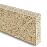 Graniet opsluitband 7x30x150 cm gezaagd, gehamerd met facet