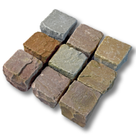 Zandsteen kinderkoppen 4x6 cm rustiek