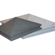 paalm. met sierrand 24x24 zwart beton