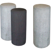 sierpaal rond 30x100 cm grijs