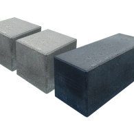 Zitelement / stapelblok 40x40x40 cm zwart