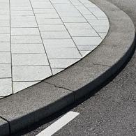 Opsluitband bocht 10x20x78,5 cm R=4 zwart