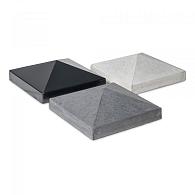 Paalmuts met punt 24x24 cm zwart gecoat