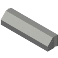RWS Band 11,5/22,5x20x100 cm recht grijs visbek