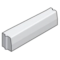 Trottoirband 13/15x25-18/20x25 verloop links grijs visbek