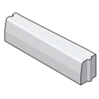 Trottoirband 13/15x25-18/20x25 verloop rechts grijs visbek