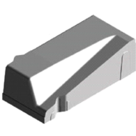 Invalide-inritblok 18/20 8/20x65x30 cm links grijs visbek