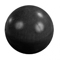 Bol voor paalmuts diam. 14 cm zwart gecoat
