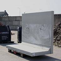 Profi-Keerwand grijs 155 cm hoog, 199 cm Lang, ca.94-100 cm voet