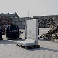 Profi- Keerwand grijs 130 cm hoog, 49 cm Lang, ca.79-85 cm voet