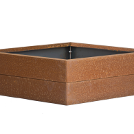 Bloembak corten 120x120x28