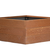 Bloembak corten 180x180x42