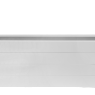 Bloembak poedercoat wit 300x90x56