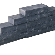 Slimwall black beauty rockface 40x16x8 cm. 2 ruwe zijdes