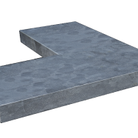 Hoek blue moon honed linea 50/25x50x3 cm