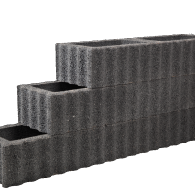 Rechthoekflor zwart 40x60x25 cm
