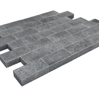 Pacific piazzo waterjet linea 20x10x5 cm. gevlamd. gewaterstraald. geborsteld + facet