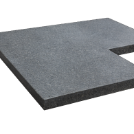 Hoek vijver Pacific waterjet 50/30x50/30x3 cm