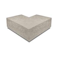 Oud Hollandse hoekstuk traptreden 90? buiten 40x20 cm greige
