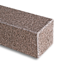 Graniet stapelblokken 12x12x150 cm gezaagd, gevlamd met facet
