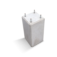 Poer 23x23x45 cm 4x m10 h.o.h. 14 grijs