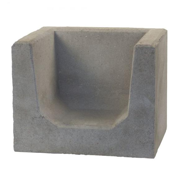 U-Hoeksteen grijs 40x50x40 cm