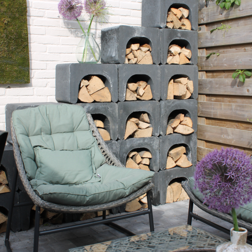 U-Steen 40x50x40 cm zwart