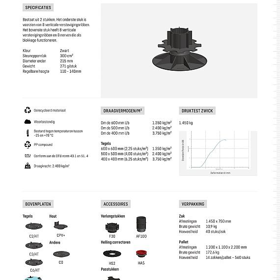 Solidor Comfort verstelbare drager PV 11/14 (110-140 mm)