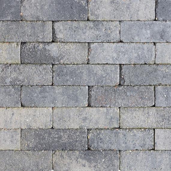Antieke trommel dikformaat 6 cm grijs/zwart