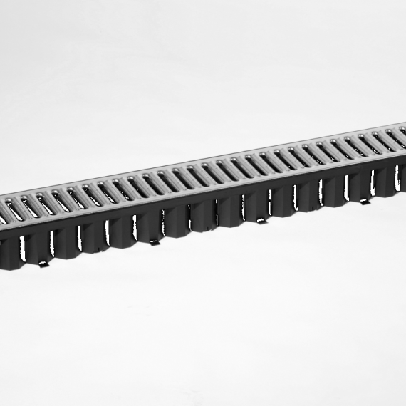 ACO Hexaline 2.0 gootelement + verzinkt stalen sleufrooster 100 cm