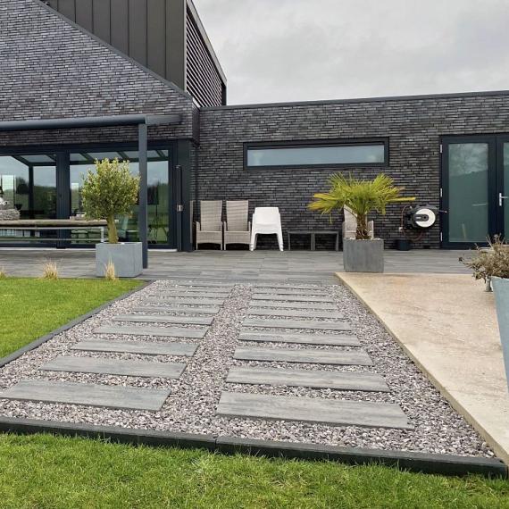 H2O comfort square 40x80x5 cm nero/grey