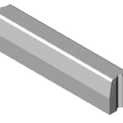 Trottoirband 13/15x25x100 cm recht grijs visbek