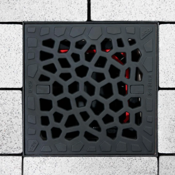 VoronoÔ rooster gietijzer. 250x250mm B12