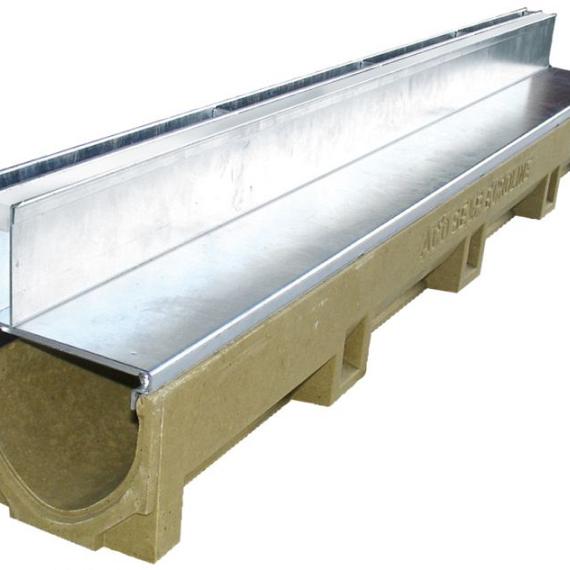 Euroline goot +LEDline RVS rooster 100cm