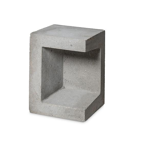 Betonnen U-hoekelement 30x30x40 grijs of zwart