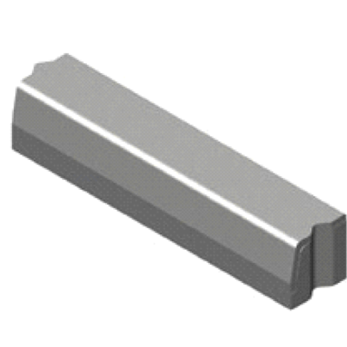 Trottoirband 18/20x20x100 cm recht grijs visbek