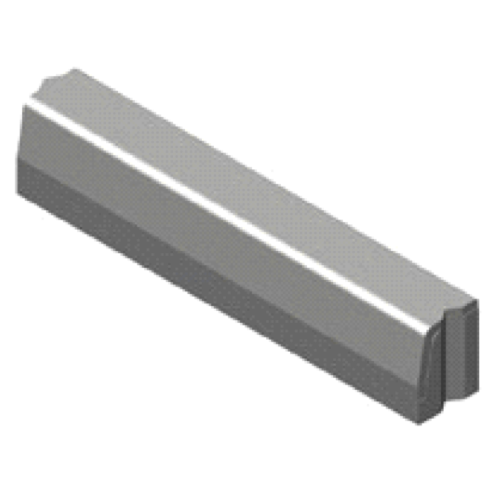 Trottoirband 13/15x20x100 cm recht grijs visbek